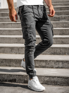 Grafitne joggerice cargo muške Bolf 8983