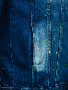 Tamnoplava od trapera jakna muška s kapuljačom Bolf 1-2