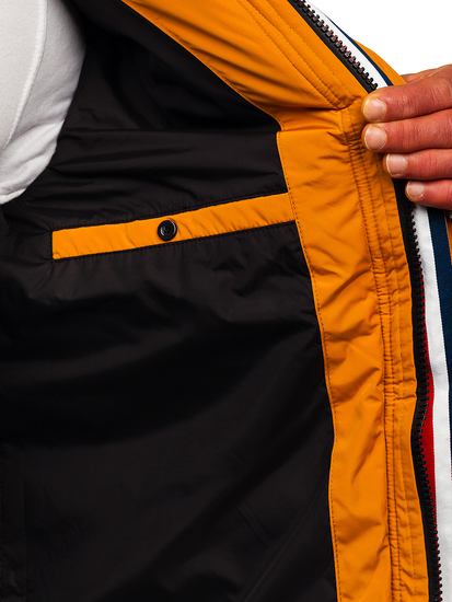 Tamnoplava duga prošivena jakna muška zimska Bolf 6477