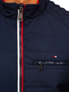 Prijelazna muška jakna tamnoplava Bolf 2060