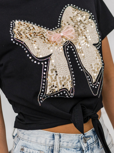 Ženska majica s printom Crna Bolf 96T612