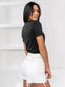 Crna obična ženska majica kratkih rukava Bolf SD211