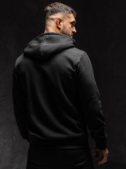 Crna muška dukserica sa patentnim zatvaračem sa kapuljačom Bolf HW2787A1