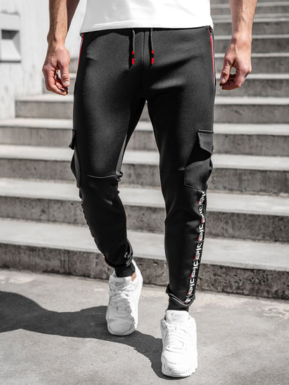 Crne muške cargo trenirka hlače Bolf K10279A