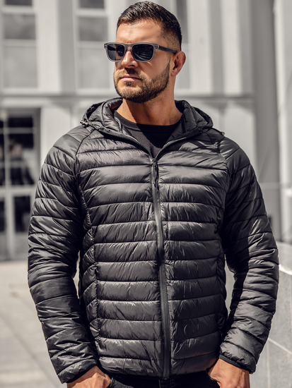 Crna prošivena prijelazna muška jakna Bolf 58M13021A