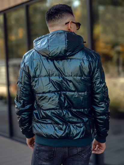 Zelena prošivena sportska prijelazna jakna muška  Bolf 2143