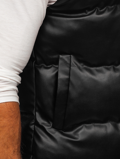 Crni prošiveni prsluk muški Bolf 0023