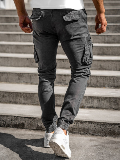 Grafitne joggerice cargo muške Bolf 8983