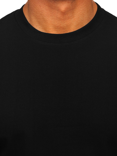 Muška pamučna majica kratkih rukava Basic Crna Bolf 67T1298