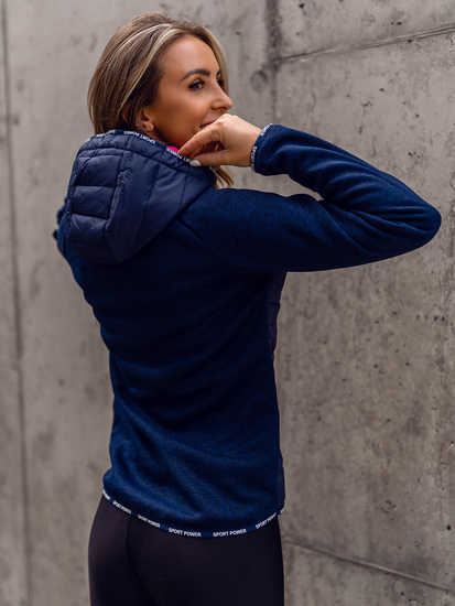 Ženska sportska majica-jakna tamnoplava Bolf KSW4004A