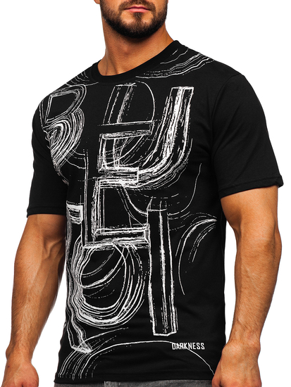 Crna muška majica s printom Bolf KS2525T