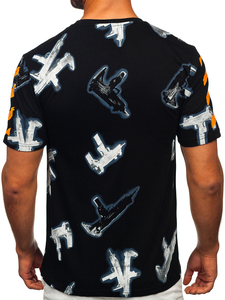 Muška pamučna majica s printom Crna Bolf MPO3471