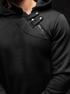 Crna muška dukserica s kapuljačom Bolf 06