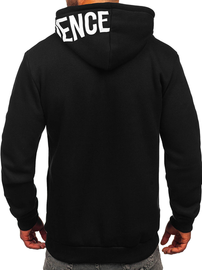 Crna muška majica s kapuljačom s printom Bolf 147050