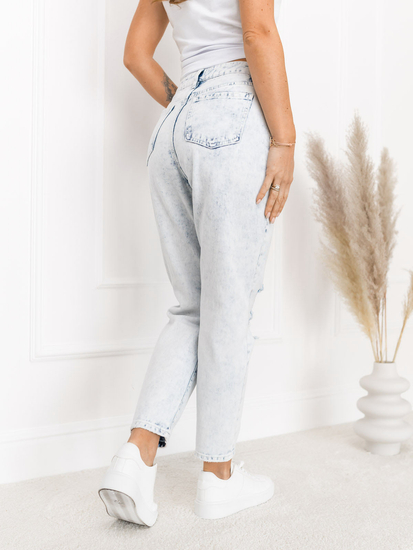 Svijetloplave traperice ženske mom fit Bolf WL2102