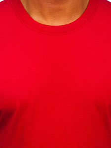 Crvena pamučna majica muška bez printa Bolf B459