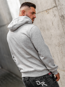 Siva muška majica s kapuljačom Bolf 2008A