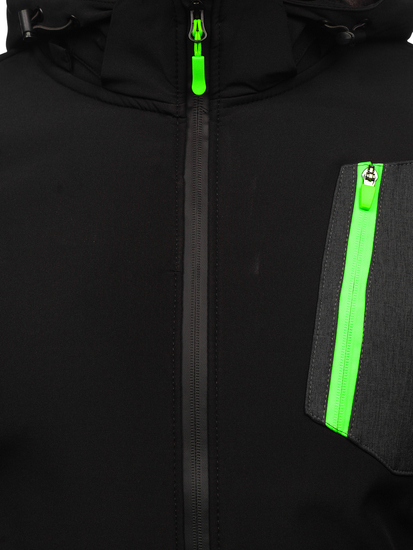 Crna muška prijelazna jakna softshell Bolf HM188