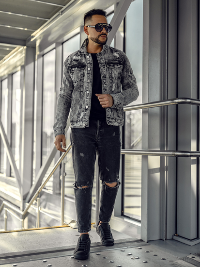 Siva od trapera jakna muška Bolf AK588