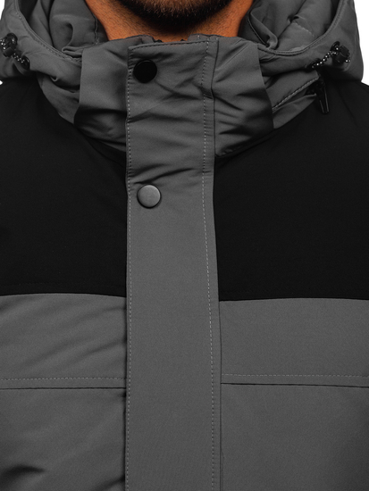 Muška zimska jakna s kapuljačom Grafit Bolf 22M322