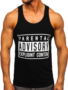 Crna boxer majica tank top s printom Bolf 14855