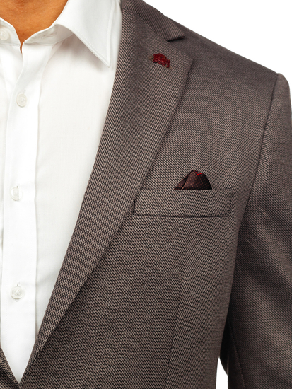 Tamnosmeđi elegantni muški sako Bolf 024