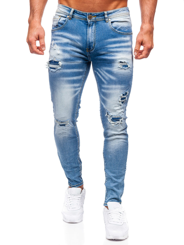 Tamnoplave muške traper hlače skinny fit Bolf E7869B
