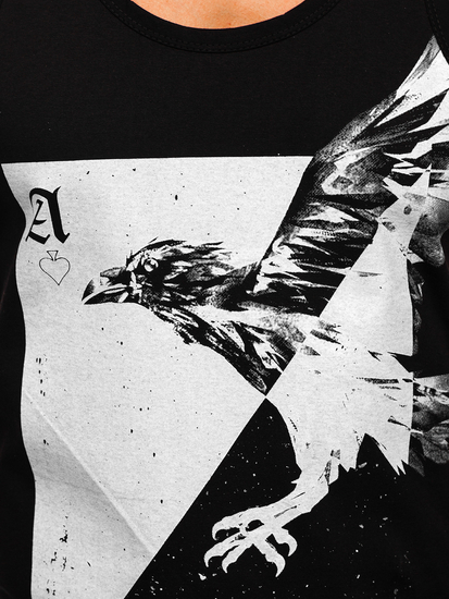 Crna boxer majica tank top s printom Bolf 14829