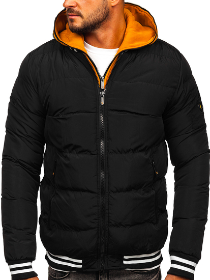 Crna prošivena muška zimska jakna Bolf 6900