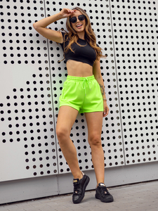 Zeleno-neonske sportske kratke hlače ženske Bolf H60