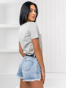 Siva majica za žene bez printa Bolf SD211