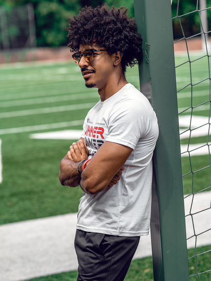 Bijela muška majica s printom Bolf 14336A