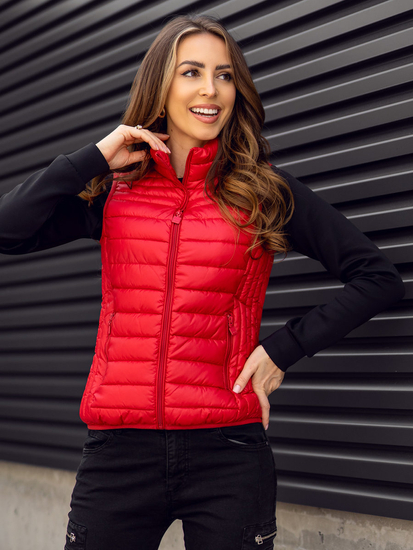 Crveni prošiveni prsluk ženski Bolf B2705A