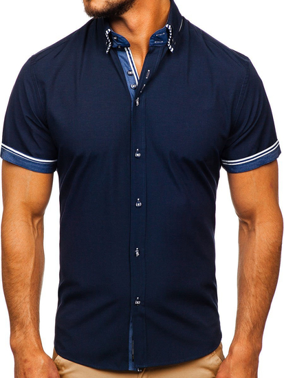 Košulja muška kratkih rukava tamnoplava Bolf 2911-1