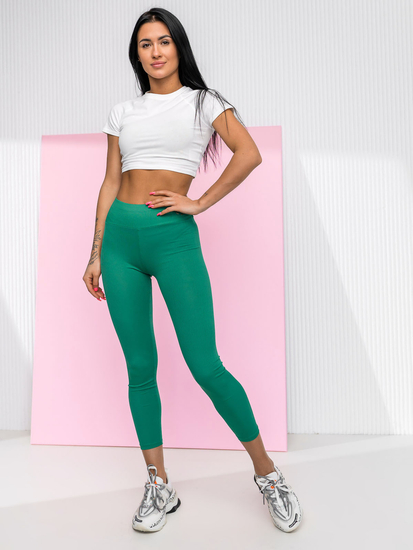 Zelene prugaste ženske tajice Bolf W7903