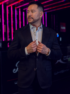 Muška crna baršunasta jakna Bolf 24410