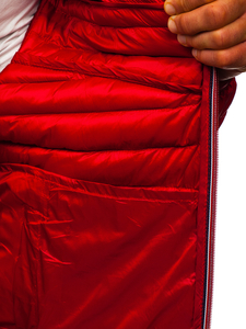 Crvena prošivena prijelazna muška jakna sportska Bolf 6574