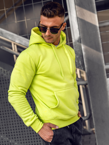 Svijetloceladon muška majica s kapuljačom s klokan džepom Bolf 2009A