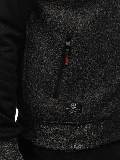 Muška lagana jakna s kapuljačom Antracit Bolf TC1206