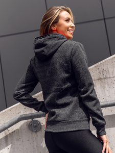 Ženska prijelazna majica-jakna s kapuljačom crna Bolf KSW4001A