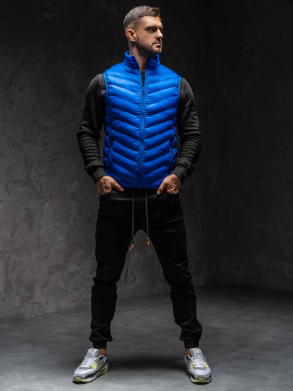 Plavi muški prošiveni prsluk Bolf HDL88006A1