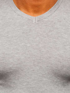 Melanž muški pulover s V-izrezom Bolf YY03