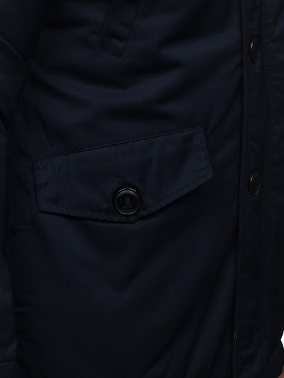 Tamnoplava jakna muška zimska parka alaska Bolf JK355