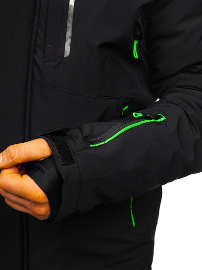 Zimska jakna muška skijaška crno-zelena Bolf 1910