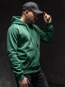 Muška dukserica s kapuljačom tamnozelena klokan Bolf 2009A1