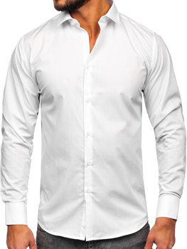 Biała muška elegantna košulja muška dugih rukava slim fit Bolf MS13
