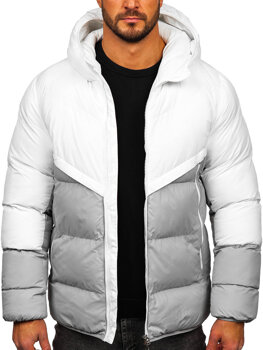 Bijela-siva muška zimska jakna Bolf CS1006