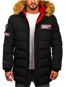 Crna duga prošivena jakna muška zimska Bolf 6476