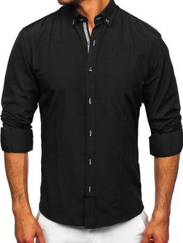 Crna košulja muška dugih rukava Bolf 20717