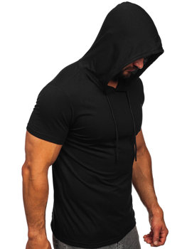 Crna muška obična majica s kapuljačom Bolf 8T957